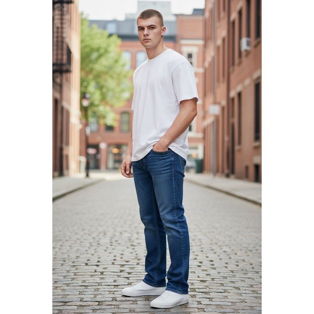 LL Bean Jeans Mens 40X 30 Blue Medium Wash Relaxed Fit Straight Leg Denim jeans